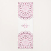 Personalisierte Dusky Rose Confetti Lace Dot Manda Yogamatte (Vorderseite)