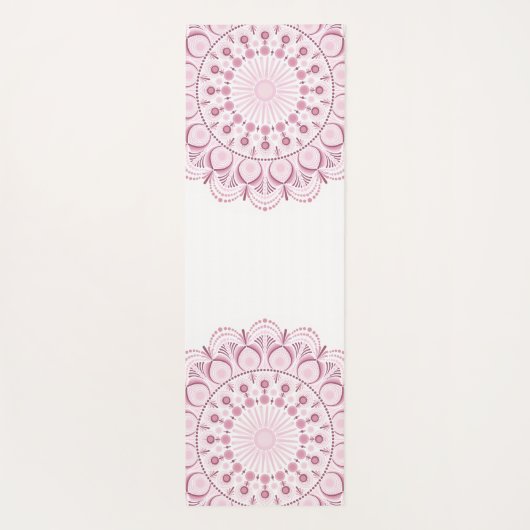 Personalisierte Dusky Rose Confetti Lace Dot Manda Yogamatte (Rückseite)