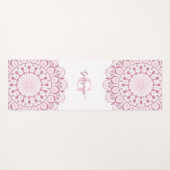 Personalisierte Dusky Rose Confetti Lace Dot Manda Yogamatte (Vorderseite (Horizontal))