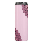 Personalisierte Dusky-Rose Floral Dot Mandala Thermosbecher (Rückseite)