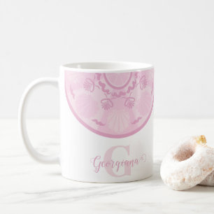 Personalisierte Dusky Rose Grand Millennial Mandal Kaffeetasse