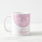 Personalisierte Dusky Rose Grand Millennial Mandal Kaffeetasse (Links)