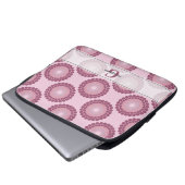 Personalisierte Dusky Rose Polka Dot Mandala Laptopschutzhülle (Vorne Knopf)