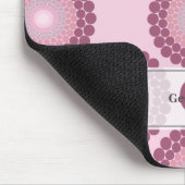 Personalisierte Dusky Rose Polka Dot Mandala Mousepad (Ecke)