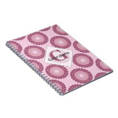 Personalisierte Dusky Rose Polka Dot Mandala Notizblock (Rechte Seite)