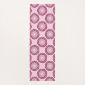 Personalisierte Dusky Rose Polka Dot Mandala Yogamatte (Rückseite)
