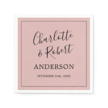 Personalisierte Dusty Rose Pink Black Wedding