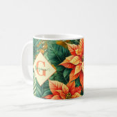 Personalisierte dynamische tropische Weihnachtsfei Kaffeetasse (Vorderseite Links)