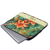 Personalisierte dynamische tropische Weihnachtsfei Laptopschutzhülle (Vorne Knopf)