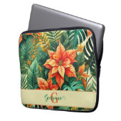 Personalisierte dynamische tropische Weihnachtsfei Laptopschutzhülle (Vorderseite Links)