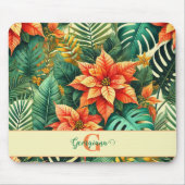 Personalisierte dynamische tropische Weihnachtsfei Mousepad (Vorne)