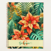 Personalisierte dynamische tropische Weihnachtsfei Planer (Vorderseite)