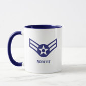 Personalisierte E-3 Luftwaffe der 1. Klasse Tasse (Links)