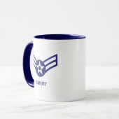 Personalisierte E-3 Luftwaffe der 1. Klasse Tasse (Vorderseite Links)
