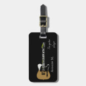 Personalisierte E-Gitarre-/Gitarrenreise Gepäckanhänger (Vorderseite vertikal)