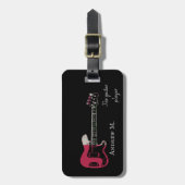 Personalisierte E-Gitarre-/Gitarrenreise Gepäckanhänger (Vorderseite vertikal)