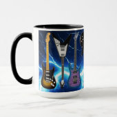 Personalisierte E-Gitarren Blue Lightning Tasse (Links)