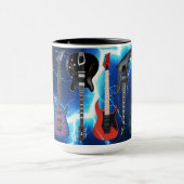 Personalisierte E-Gitarren Blue Lightning Tasse (Zentrum)