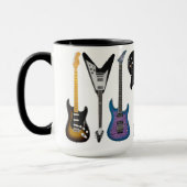 Personalisierte E-Gitarren Weiß Tasse (Links)