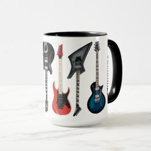 Personalisierte E-Gitarren Weiß Tasse