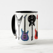 Personalisierte E-Gitarren Weiß Tasse (Vorderseite Links)