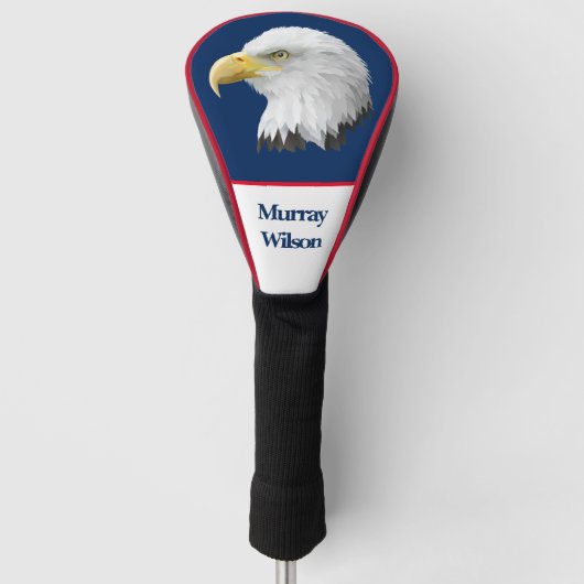 Personalisierte Eagle Golf Head Cover Headcover (Vorderseite)