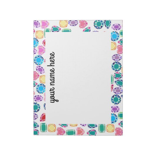 Personalisierte Edelsteine Notizblock (Rotiert)