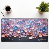 Personalisierte Edelsteine Schreibtischunterlage