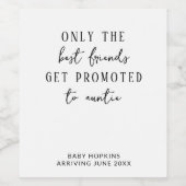 Personalisierte Editable Baby Announctie Weinetikett (Einzelnes Label)
