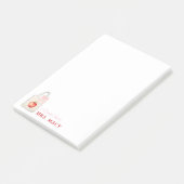 Personalisierte Editor-Tasche mit Bow Post-it Klebezettel (angewinkelt)