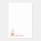 Personalisierte Editor-Tasche mit Bow Post-it Klebezettel (Vorderseite)