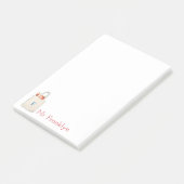 Personalisierte Editor-Tasche mit Bow Post-it Klebezettel (angewinkelt)