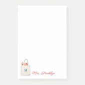 Personalisierte Editor-Tasche mit Bow Post-it Post-it Klebezettel (Vorderseite)