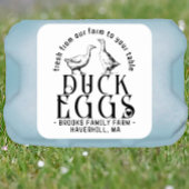 PERSONALISIERTE EGG CARTON LOGO Ente oder Gänseeie Quadratischer Aufkleber