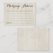 Personalisierte Eheberatungskarte - Rustikales Hol Telefonnummerkarte (Vorne/Hinten)