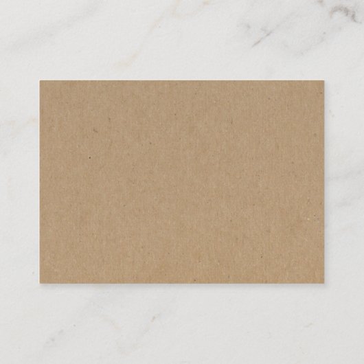 Personalisierte Eheberatungskarten - Rustikale Kra Telefonnummerkarte (Rückseite)