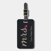 Personalisierte Ehefrau Bride Newly Weds Gepäckanhänger (Vorderseite vertikal)