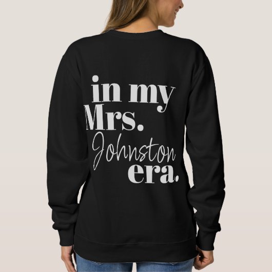 Personalisierte Ehefrau Era Bride Honeymoon Trendy Sweatshirt (Rückseite)