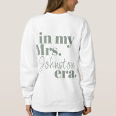 Personalisierte Ehefrau Era Bride Honeymoon Trendy Sweatshirt (Rückseite)