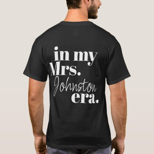 Personalisierte Ehefrau Era Bride Honeymoon Trendy T-Shirt (Rückseite)