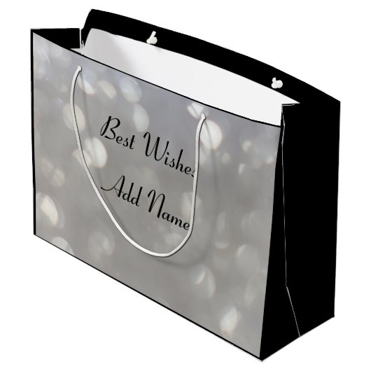 Personalisierte Ehefrau Geburtstag Große Geschenktüte (Rückseite Schrägansicht)