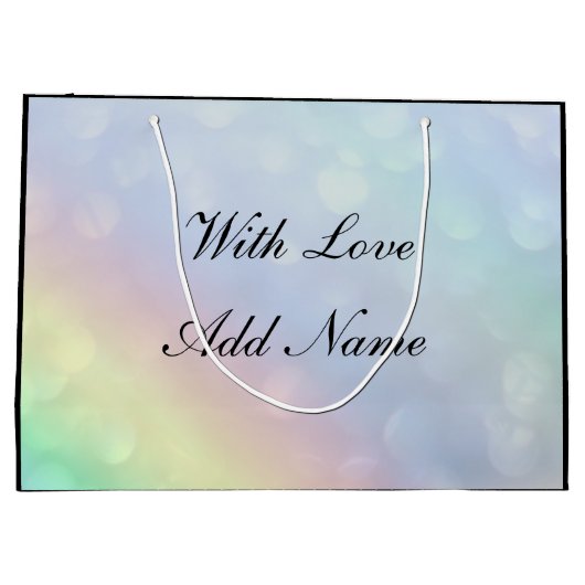 Personalisierte Ehefrau Geburtstag Große Geschenktüte (Rückseite)