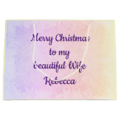 Personalisierte Ehefrau Große Geschenktüte (Vorderseite)