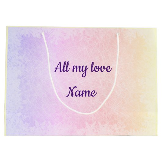 Personalisierte Ehefrau Große Geschenktüte (Rückseite)