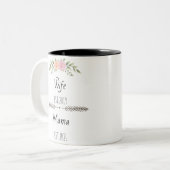 Personalisierte Ehefrau Mama Est Custom Year, Blum Zweifarbige Tasse (Vorderseite Links)