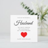 Personalisierte Ehemannskarte Dankeskarte (Stehend Vorderseite)