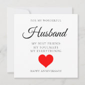 Personalisierte Ehemannskarte Dankeskarte (Vorderseite)