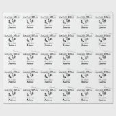 Personalisierte Eheschließung von Hühnern Geschenkpapier (Flach)