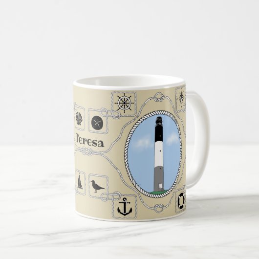 Personalisierte Eichen-Insel-Tasse Kaffeetasse (VorderseiteRechts)