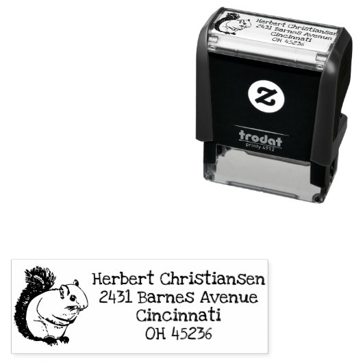 Personalisierte EichhörnchenRücksendeadresse Permastempel (Beispiel)